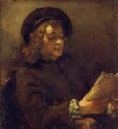 Рембрандт. Портрет сына художника, 
Титуса, за чтением
