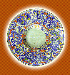Итальянская фарфоровая тарелка. 1560-1570 гг.<