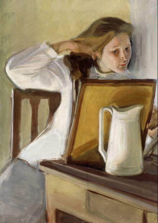 Магнус Энкель.(1870-1925). 'Причесывающаяся женщина'