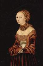 Лукас Кранах Старший. (1472-1553) 'Портрет молодой женщины'