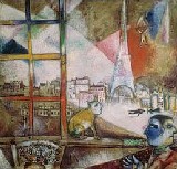 Марк Шагал 'Париж, увиденный из окна'