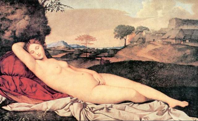 Джорджоне 'Спящая Венера', (около 1508)