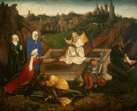 Губерт и Ян ван Эйк. 'Три Марии у гроба Господня' (1425-35)