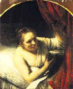 Рембрандт. 'Женщина в постели'