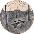 Поль Синьяк. 'Скамейка', 1887, карандаш