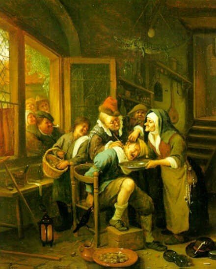 Ян Стен. 'Удаление камней' (1670)