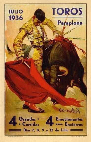 Старинная афиша, приглашающая на корриду